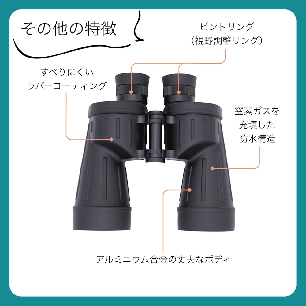 定価15,000円‼️双眼鏡 10倍 高倍率 高級プリズムBak4搭載 防水 Amazon | Suzukaze 双眼鏡 10×50 高倍率 防水 窒素充填 IPX6
